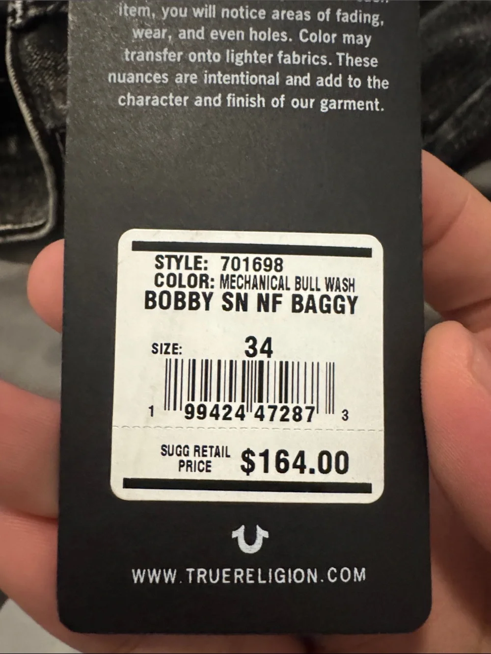 True religion Bobby Relaxed Baggy Jeans
